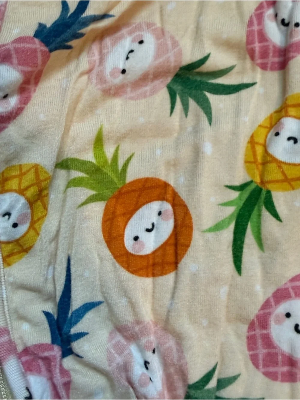 Millie & Roo Pineapple Bamboo Zippy Sleeper pajamas